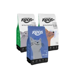Keos+ Dry Cat Food - Hairball Control, Urinary Care, & Seafood Flavors (1.5kg)