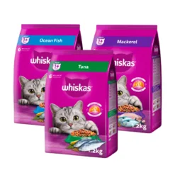 Whiskas Adult 1+ Years Dry Cat Food - Ocean Fish, Mackerel & Tuna Flavors (1.2kg)